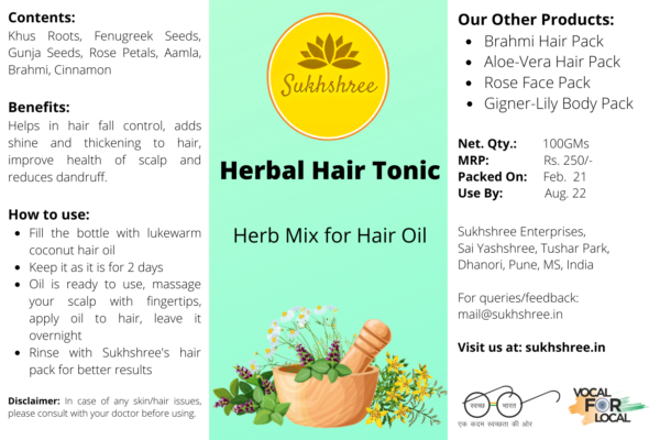 Herbal Hair Tonic by Sukhshree